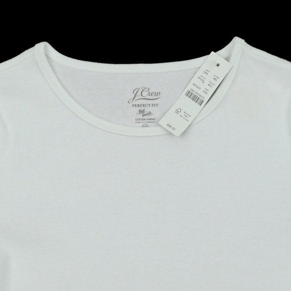 New JCREW Sz XXS Slim Perfect-fit T-Shirt in White $36 BF355 - Picture 3 of 4